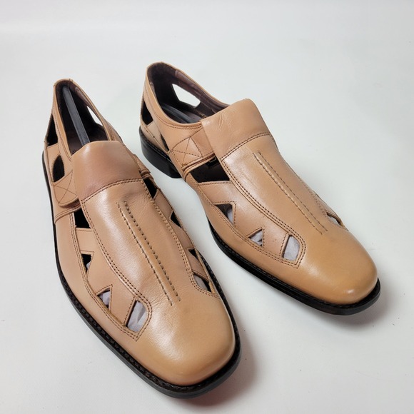 Stacy Adams Valencia Mens 11 M Natural Leather Fisherman Loafers 24640 NEW main image 5
